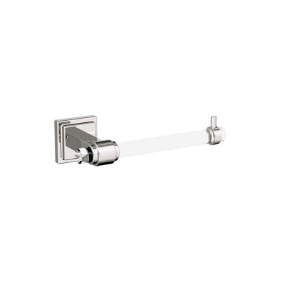 Glacio Single Post Clear/Polished Nickel Tissue Holder