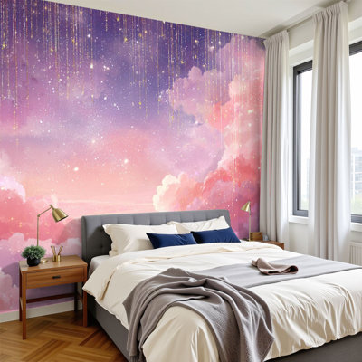 Papier peint adhésif de style bohème Boho Clouds