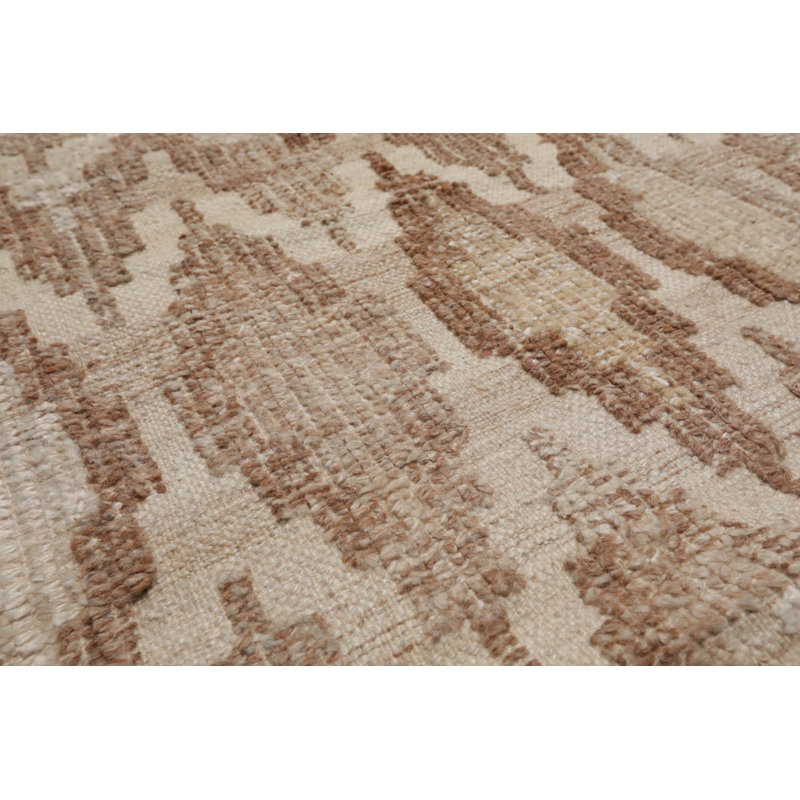 Tapis oriental en laine tissé à la main à motif kilim 5 pi x 8 pi LoomBloom