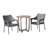 Nungesser 2 - Person Acacia Wicker Patio Dining Set with Round Table