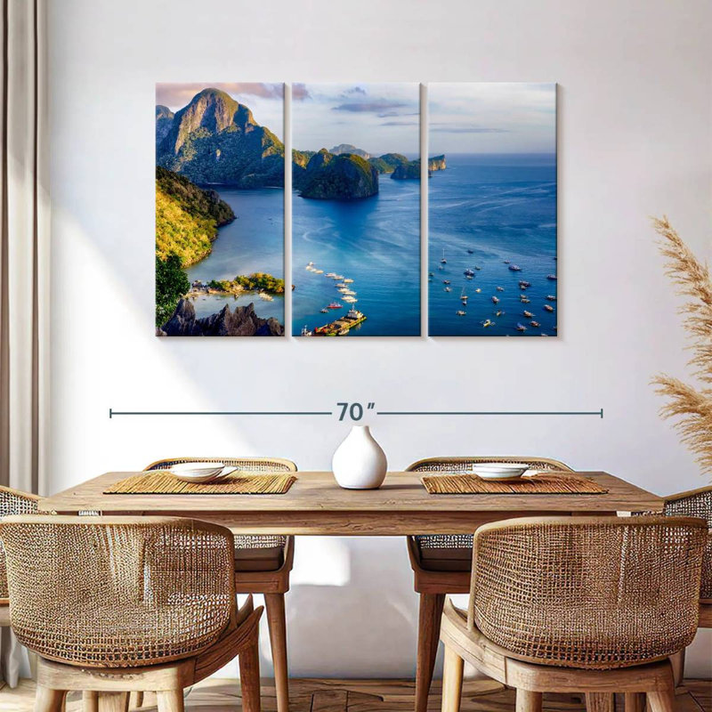 Zone côtière de Gillard El Nido, H 36 po x l 57 po