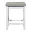 Mobilier de salle à manger à hauteur de comptoir - 3 tabourets à finition blanche