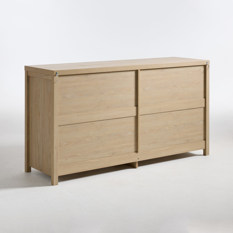 Commode 6 tiroirs Allenside, Chêne clair