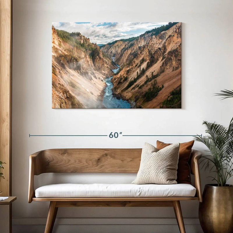 Alvord Yellowstone River Path, H 30 po x l 45 po