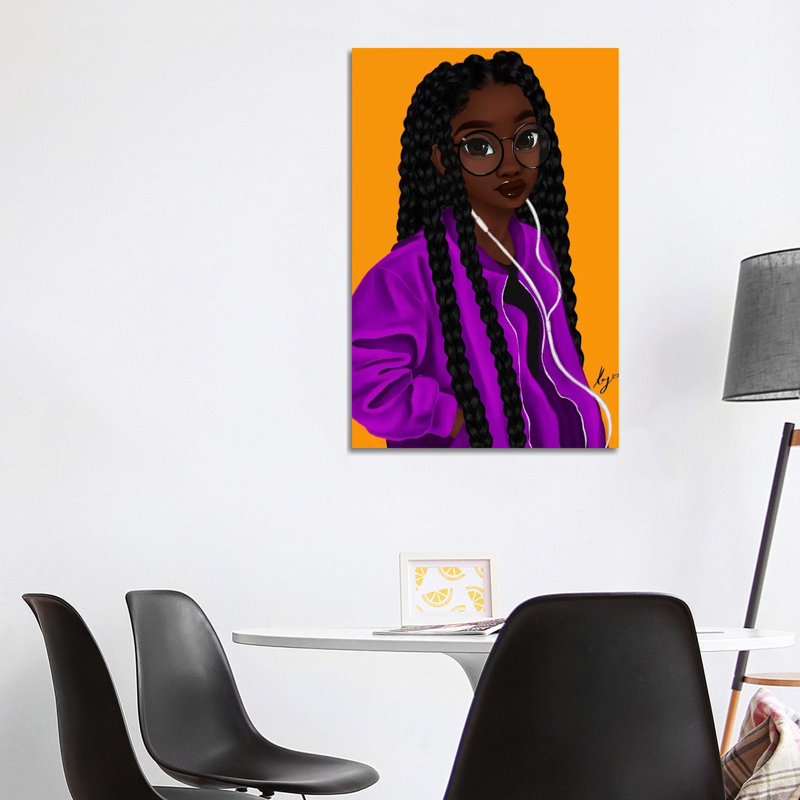 Music by Princess Karibo - Print on Canvas, 101.6 cm H x 66.04 cm W x 1.91 cm D, No Framed