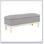 Banc de rangement touffeté crème / clair antique Voir ci-dessous