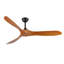Ventilateur de plafond de chambre à coucher et de salon avec abdos en bois d'acacia + acier (Q235) + bois + PVC, télécommande et circulation d'air saisonnière