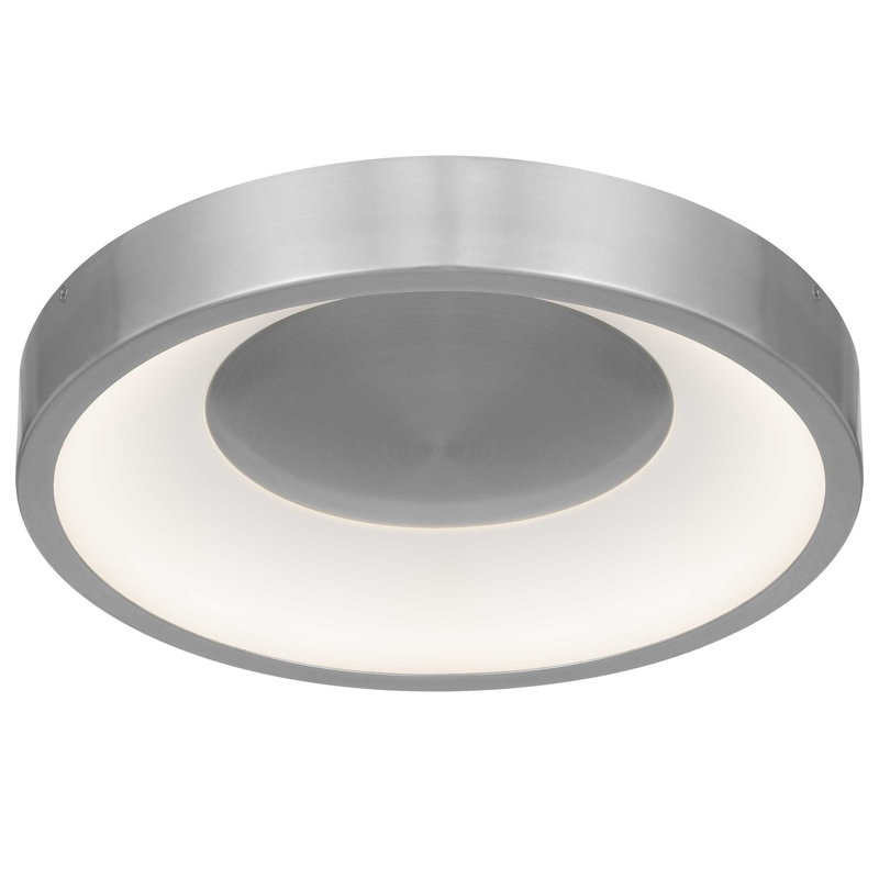 14-inch Aluminum LED Recessed Light Fixture, 14" Width, Brushed Nickel