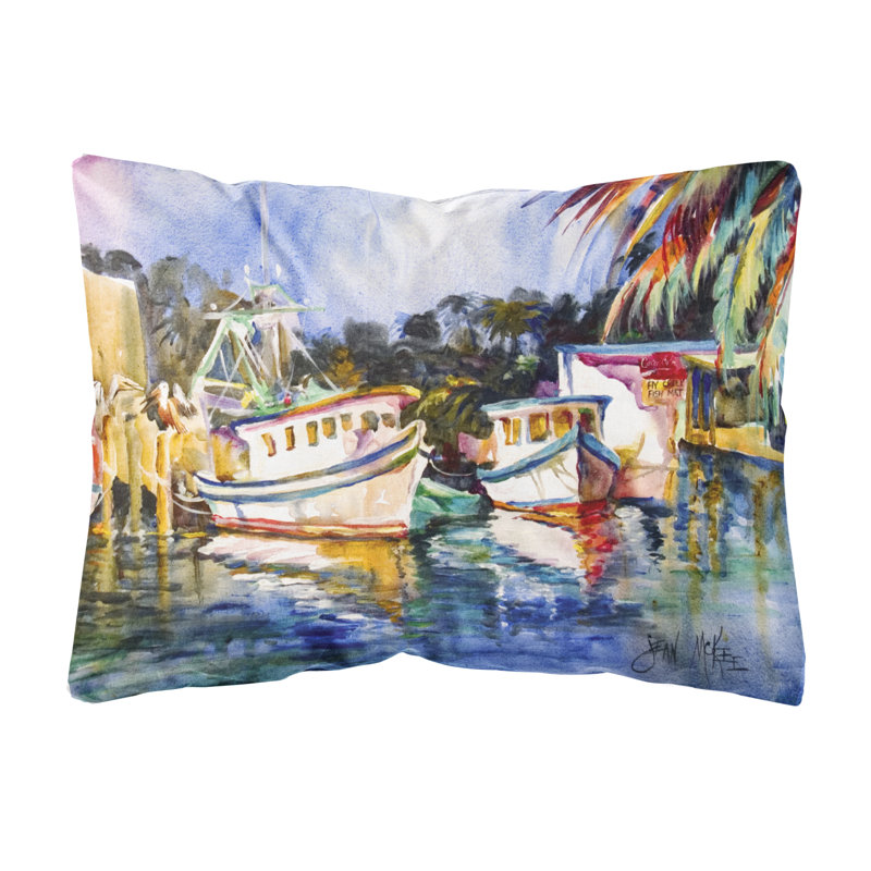Coussin décoratif intérieur/extérieur rectangulaire du marché fish