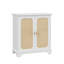 Buffet Buffet avec portes décoratives en rotin, armoire de rangement pour buffet, console, armoire décorative
