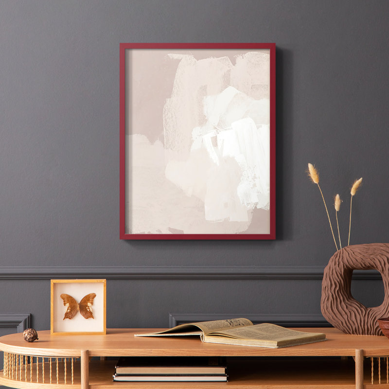 Cloud Slate II, reproduction encadrée - bois massif, H 14 po x l 11 po, Blanc
