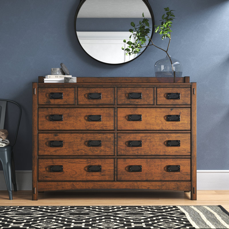 Orpha 10-drawer Solid Wood Double Dresser