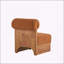 [Set of 2] Modern Boucle Lounge Chair with Solid Wood Frame