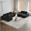 Canapé modulaire courbé avec méridienne Chenille Cloud-1653360464