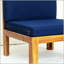 Ensemble de conversation modulaire 5 pièces avec canapé en acacia durable et coussins résistants aux rayons UV