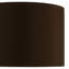 24cm H Silk Drum Lamp Shade in Brown