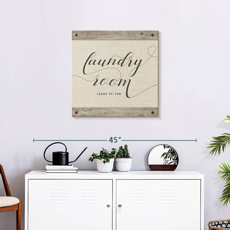 Tergel Laundry Room Typography, 24" H x 24" W
