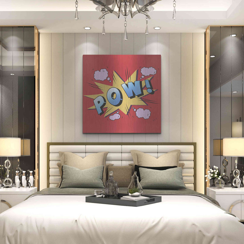 «Pow» par Mark Ashkenazi, art mural en métal, 36 po x 36 po