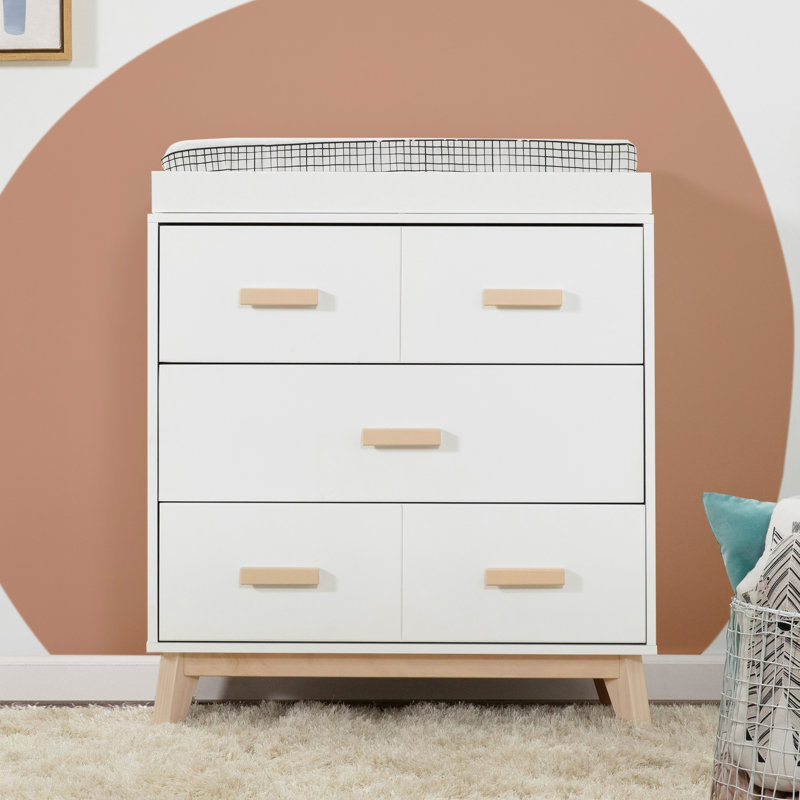 Scoot Convertible Standard Nursery Furniture Set, White/Washed Natural