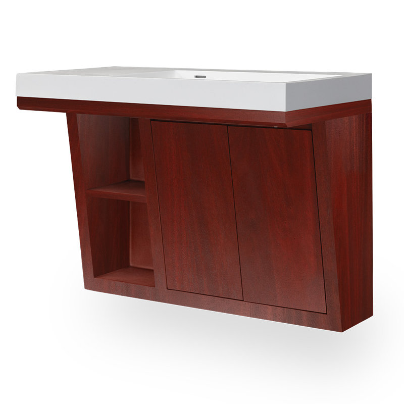 Libera 32'' W Single Vanity, Single-Hole, African Mahogany