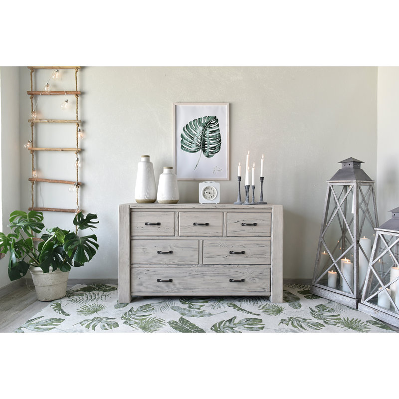 White Springs Solid Wood 130cm W 7 - Drawer Chest of Drawers