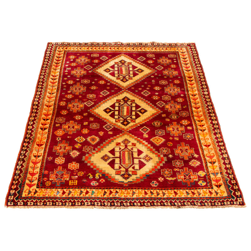 Danuel One-of-a-Kind 4'11" X 7'8" 1990s Wool Area Rug in Burgundy