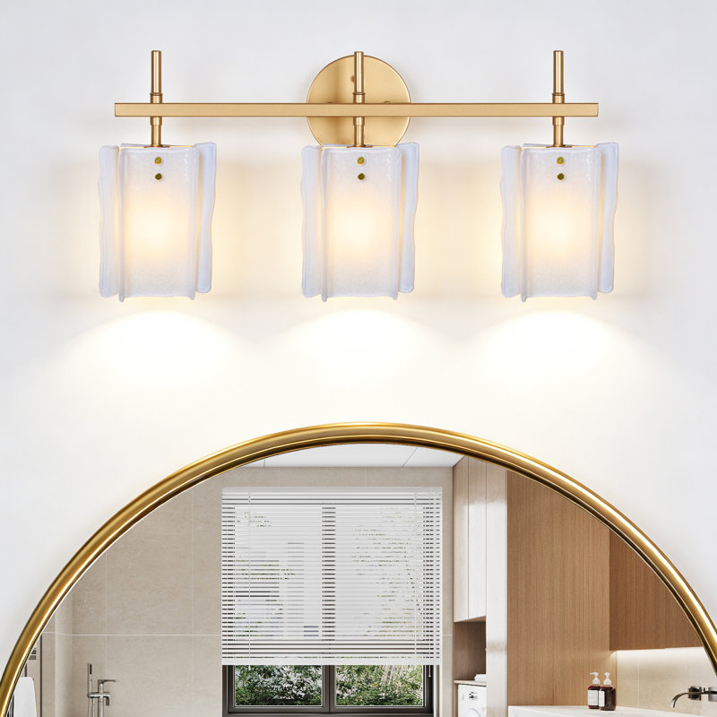 3-Light Dimmable Vanity Light For Bathroom, White