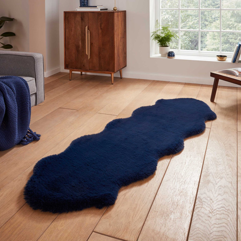 Lehi area rug Table Tufted Navy, Novelty 60 x 180cm