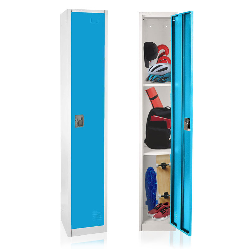 12'' Wide Light Blue Steel Office Locker with Adjustable Shelving