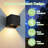 Matte Black Aluminum Cube Led Outdoor Wall Sconce Up Down Light With Adjustable Light Beam-1194198712