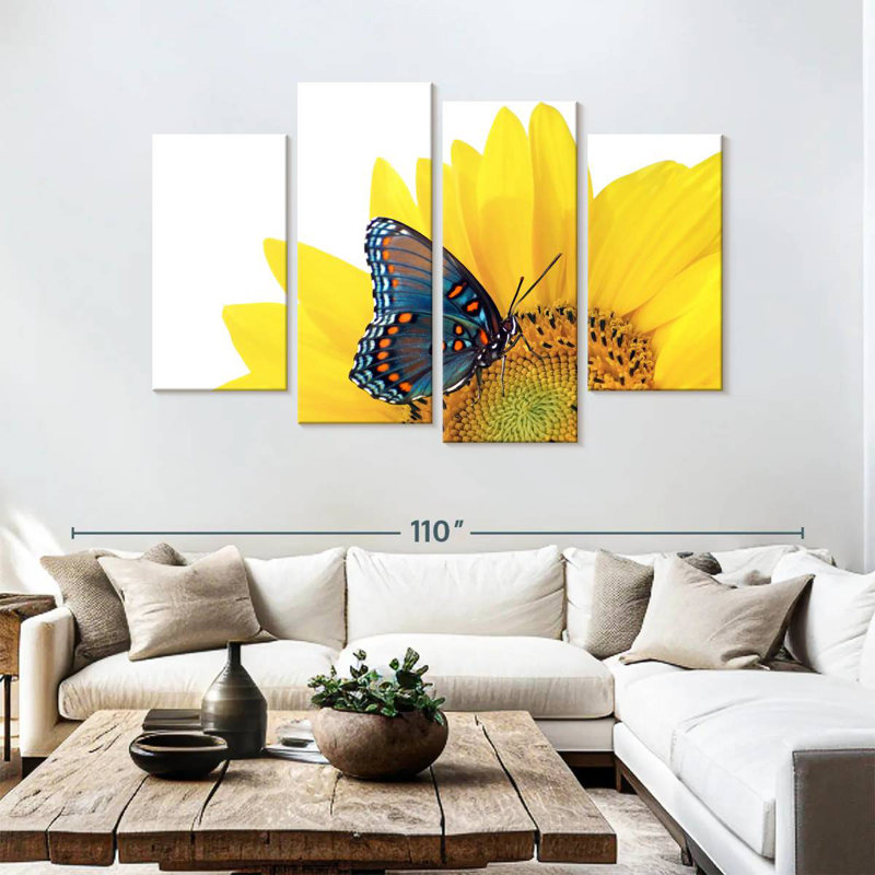 Tournesol Brampt avec papillon