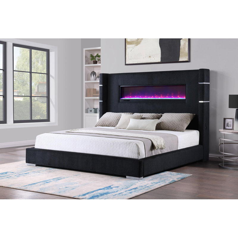 Lit pour grand lit Stoehr , Noir, Grand