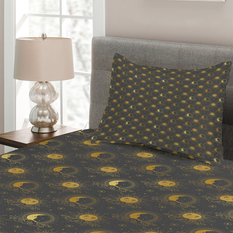 Polyester Coverlet, Twin Bedspread + 1 Sham