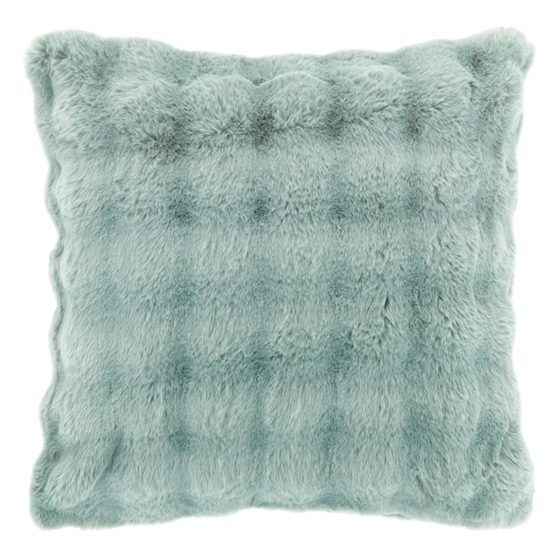 Fab Faux Square Pillow Cover, Mineral