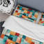Ensemble de housse de couette orange et vert Popart Pop culture Pixels II-385376558