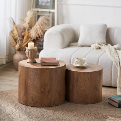 2-Pieces Round Nesting Coffee Table