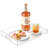 Acrylic Serving Trays With Handles, 16"X 12" Rectangle Sturdy Breakfast Tray, Decorative Trays Organiser,Clear