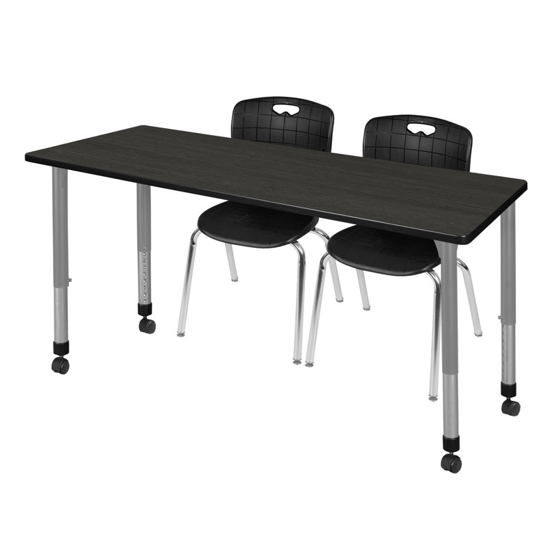 Ensemble de table et chaises Romig Kee, Noir, Cerisier, L 60 po x P 30 po