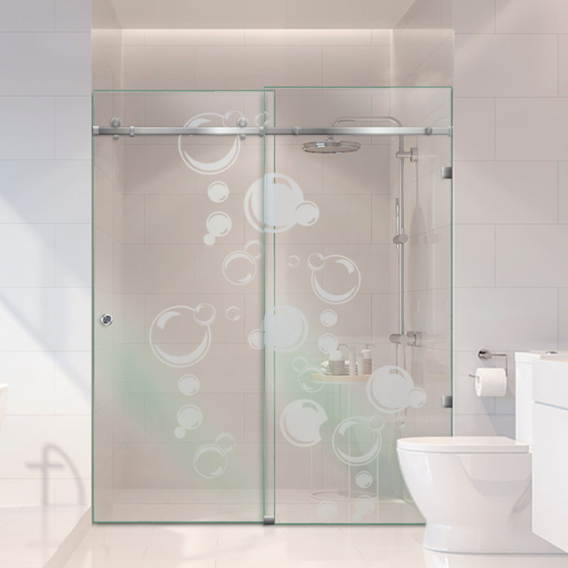 Portes de douche en verre coulissantes sans cadre H 60 po x H 80 po, Oui, Non privé