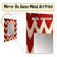 Fiery Red Chevron Passion - miroir décoratif à chevrons, miroir mural à chevrons, impression d'art en métal-949929712