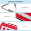 Méridienne Beach, chaise longue, tapis de plage, rouge et blanc