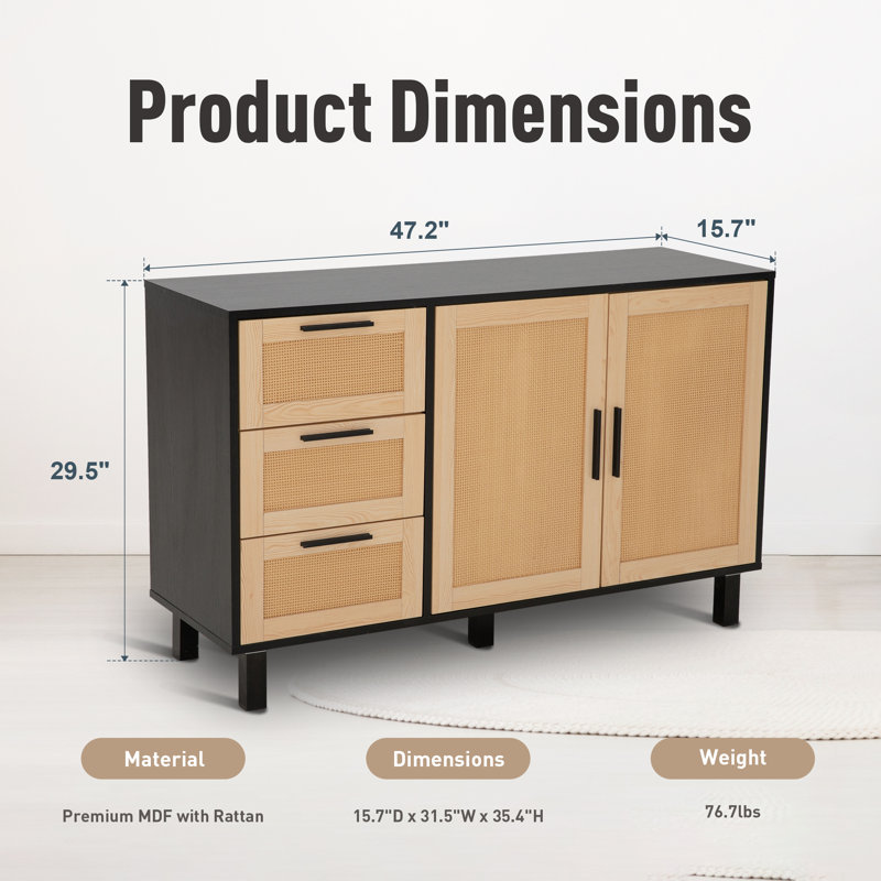 3 - Drawer Rectangle Accent Chest