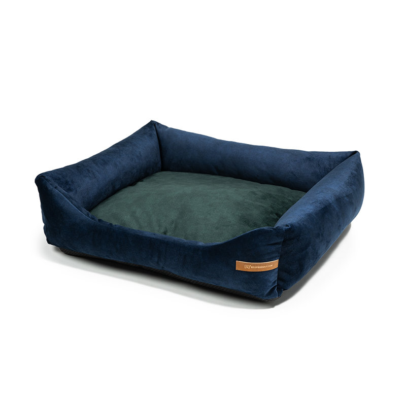 Orthopedic Memory Foam Pet Bed, 20cm H x 85cm W x 105cm D, Dark Blue/Dark Green
