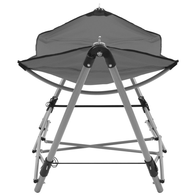 Folding Camping Hammock with Stand, Grey