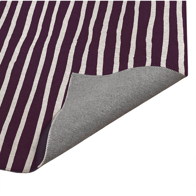 Tapis de cuisine à profil bas Spinal Row, Rectangle 3' x 5', Eggplant Striped