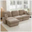 Canapé surdimensionné en L en chenille avec repose-pieds mobile, coussins ronds exquis et coussins de dossier matelassés pour un confort et un style ultimes-1883226425-1883226426-1883226430