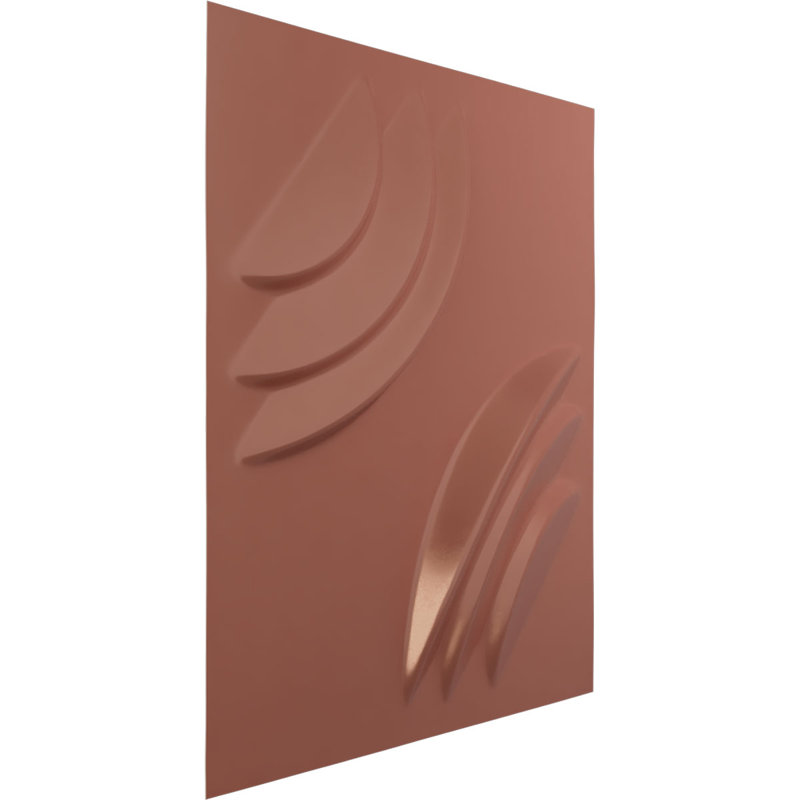 Panneau mural 3D décoratif Artisan EnduraWall, H 19,63 po x l 19,63 po x P 1,4 po, Rose champagne métallique nacré universel