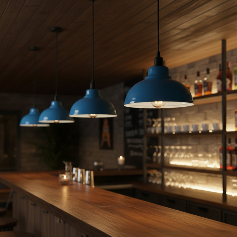 1 - Light Dome Pendant, Blue