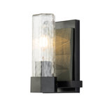 Navarre 1 Light Wall Sconce In Black And Grey