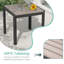Ensemble de canapé de patio en osier 6 pièces avec repose-pieds et table carrée-110943093